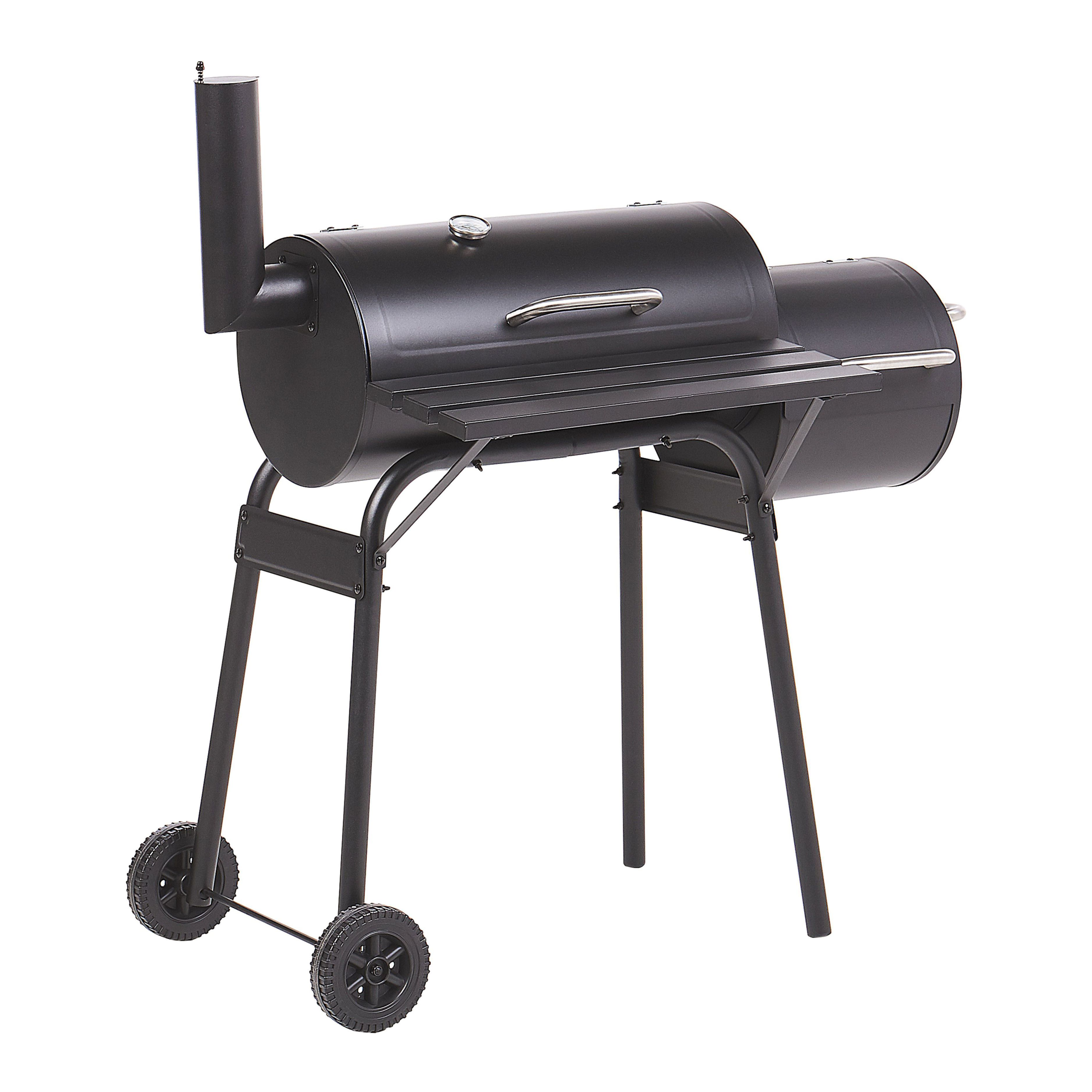 Kolgrill KATLA med rökugn Metall Svart