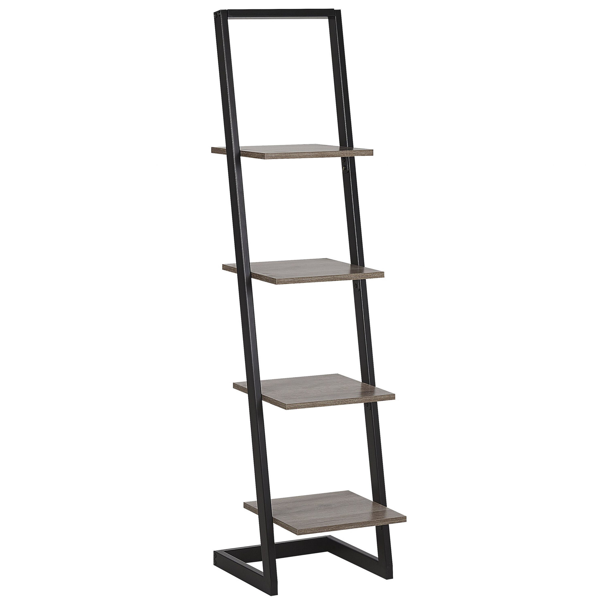 Hyllsystem med 4 hyllplan JOPLIN 143 cm Svart