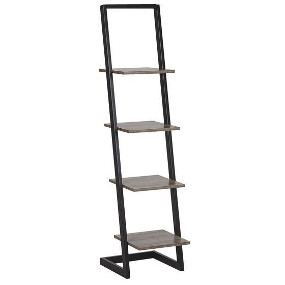 Hyllsystem med 4 hyllplan JOPLIN 143 cm Svart