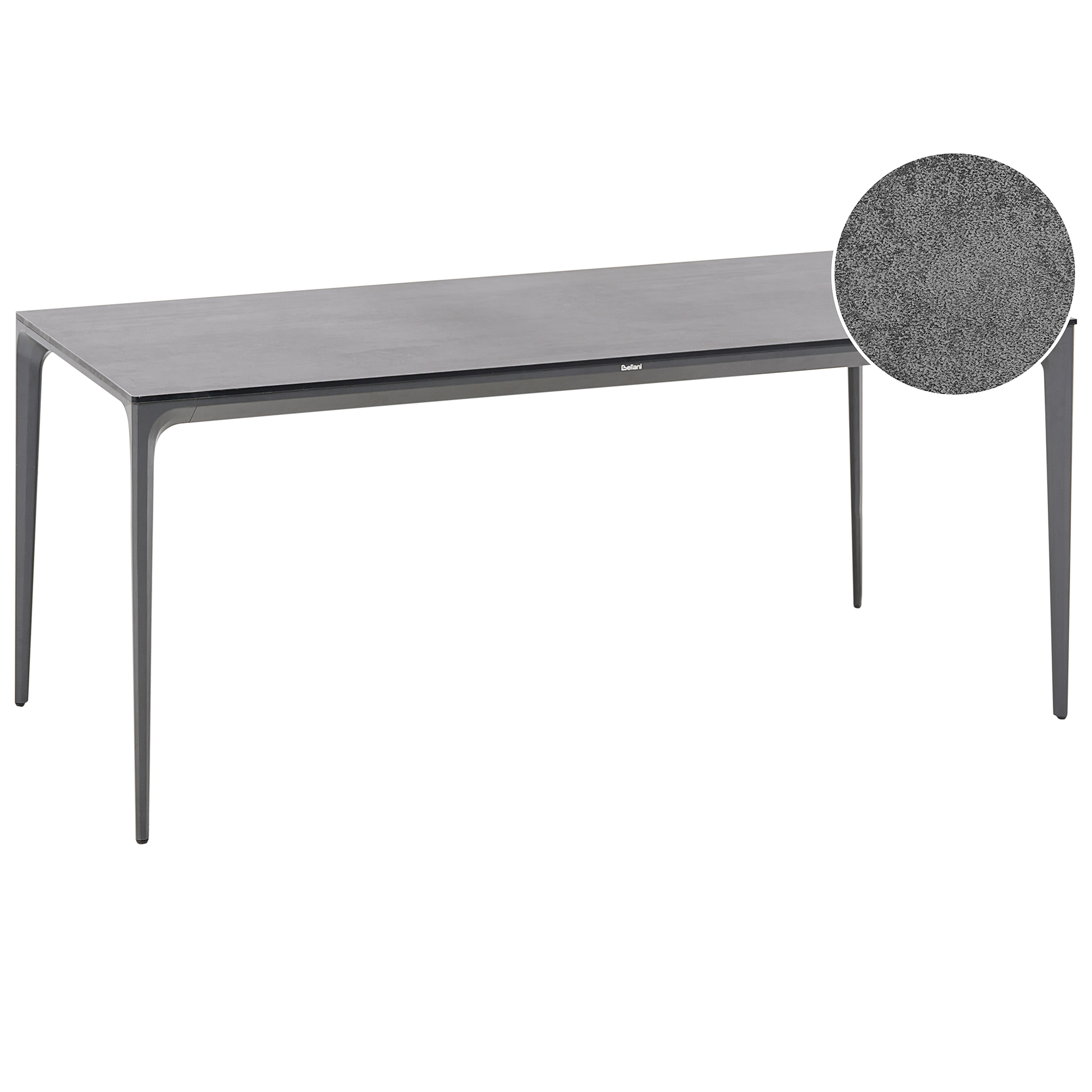 Trädgårdsmatbord SOVARETO 180 cm 90 cm Steneffekt Mörkgrå