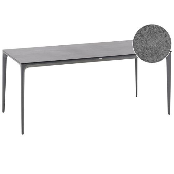 Trädgårdsmatbord SOVARETO 180 cm 90 cm Steneffekt Mörkgrå