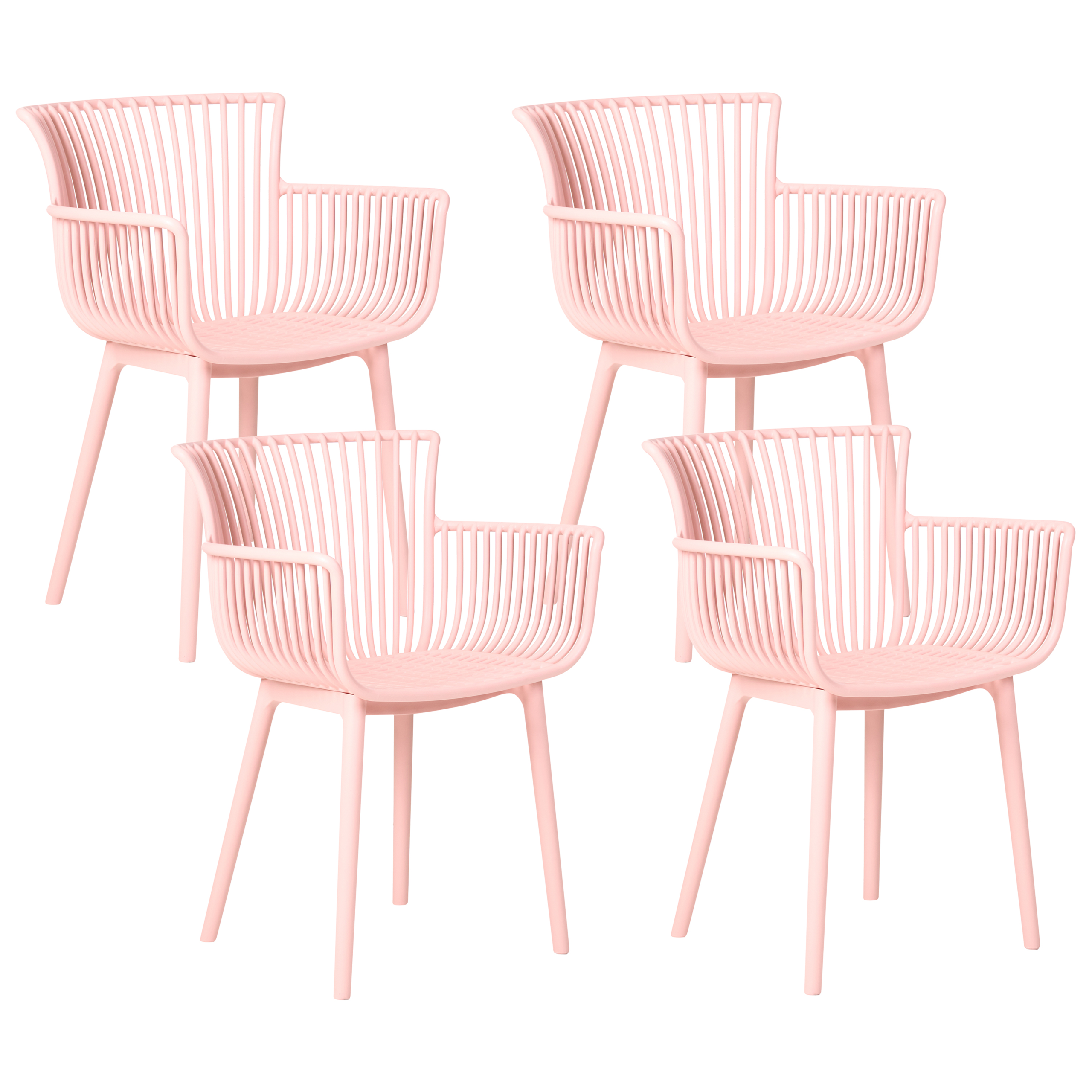 Set med 4 trädgårdsstolar PESARO Rosa