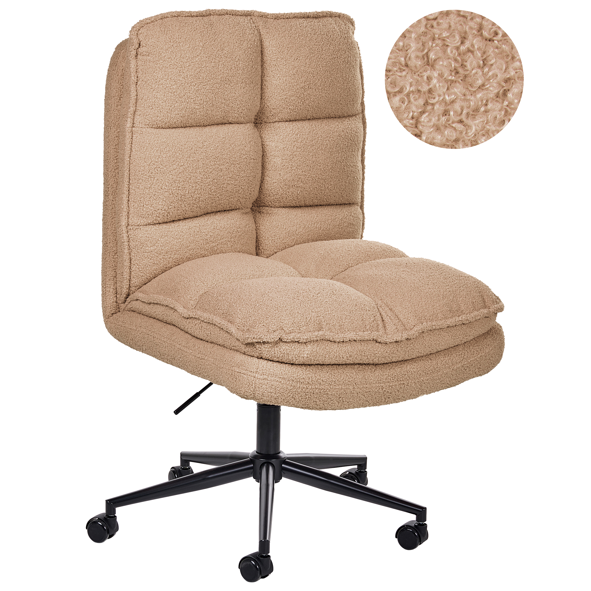 Kontorsstol ADDISON Bouclé Beige
