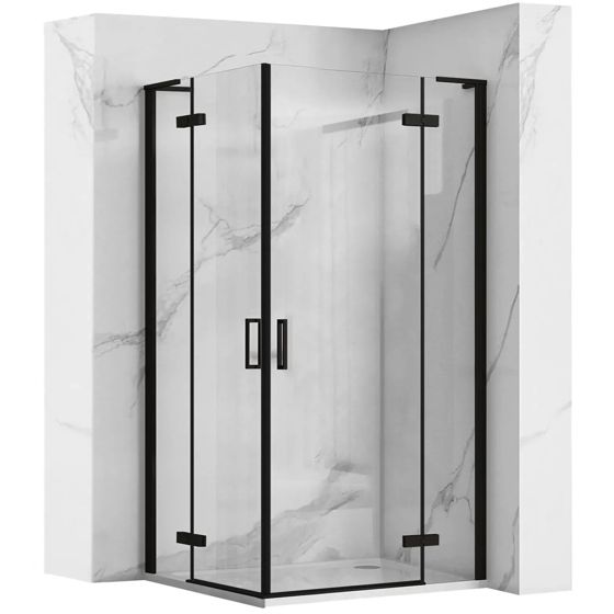 REA Duschkabin HUGO 80x90 Svart, 80x90x200,5cm