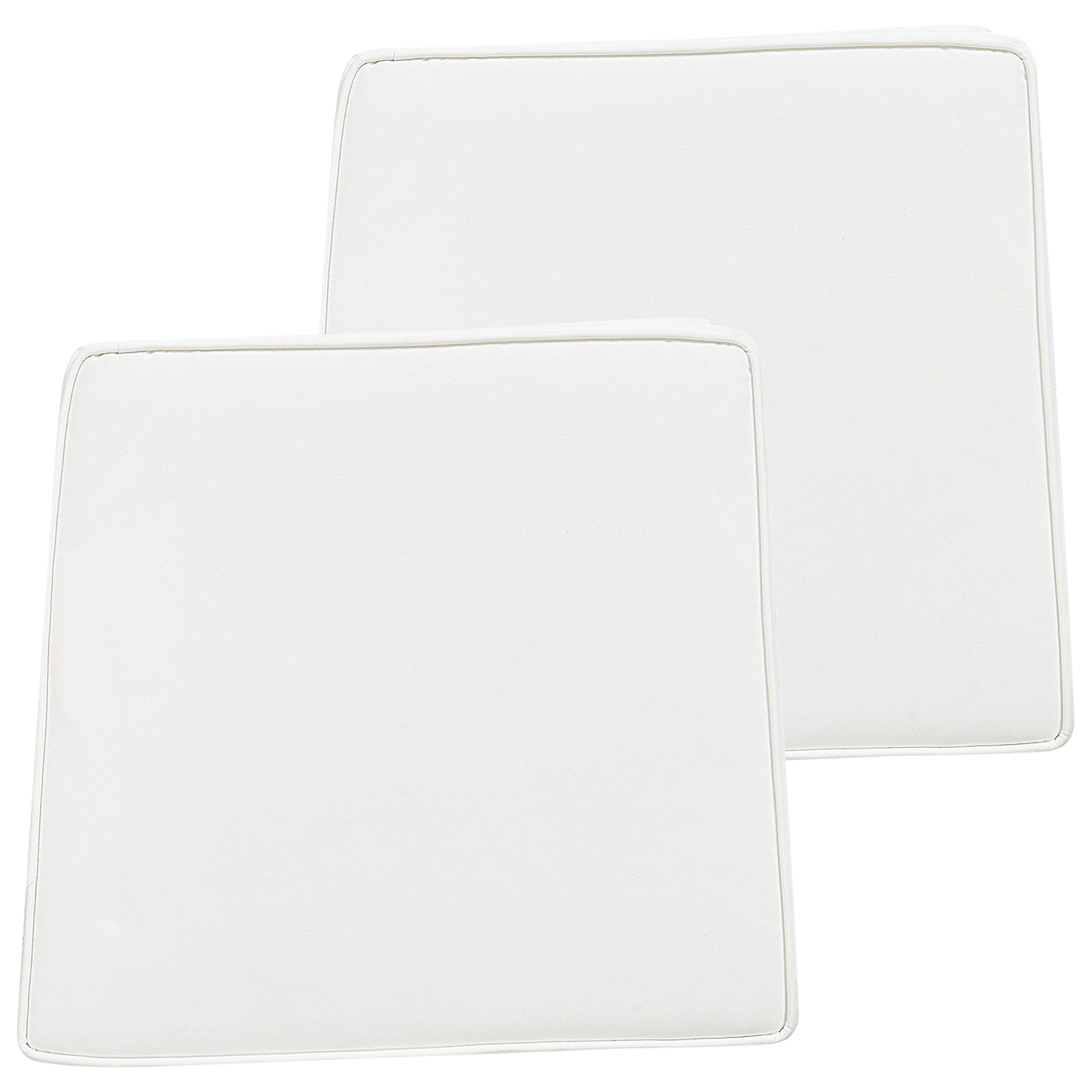Set med 2 dynor för trädgårdsstol TERNI 37 x 34 cm Off-White