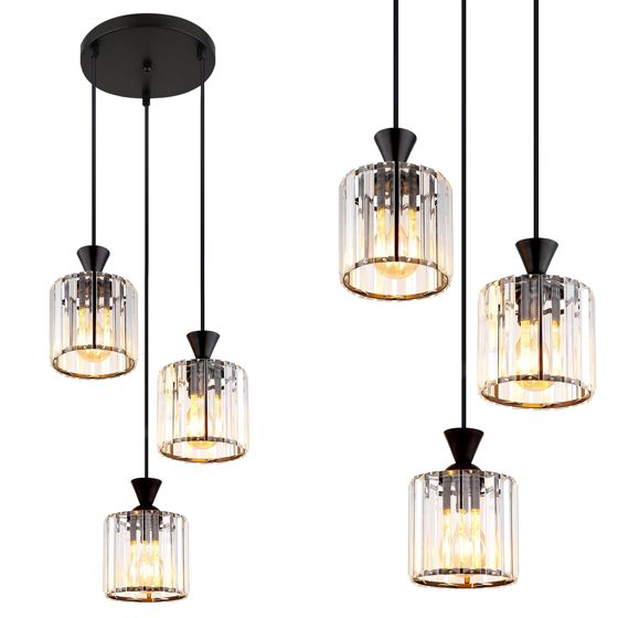 Toolight Hängande taklampa EBT025-3CP Svart 23x105x23cm