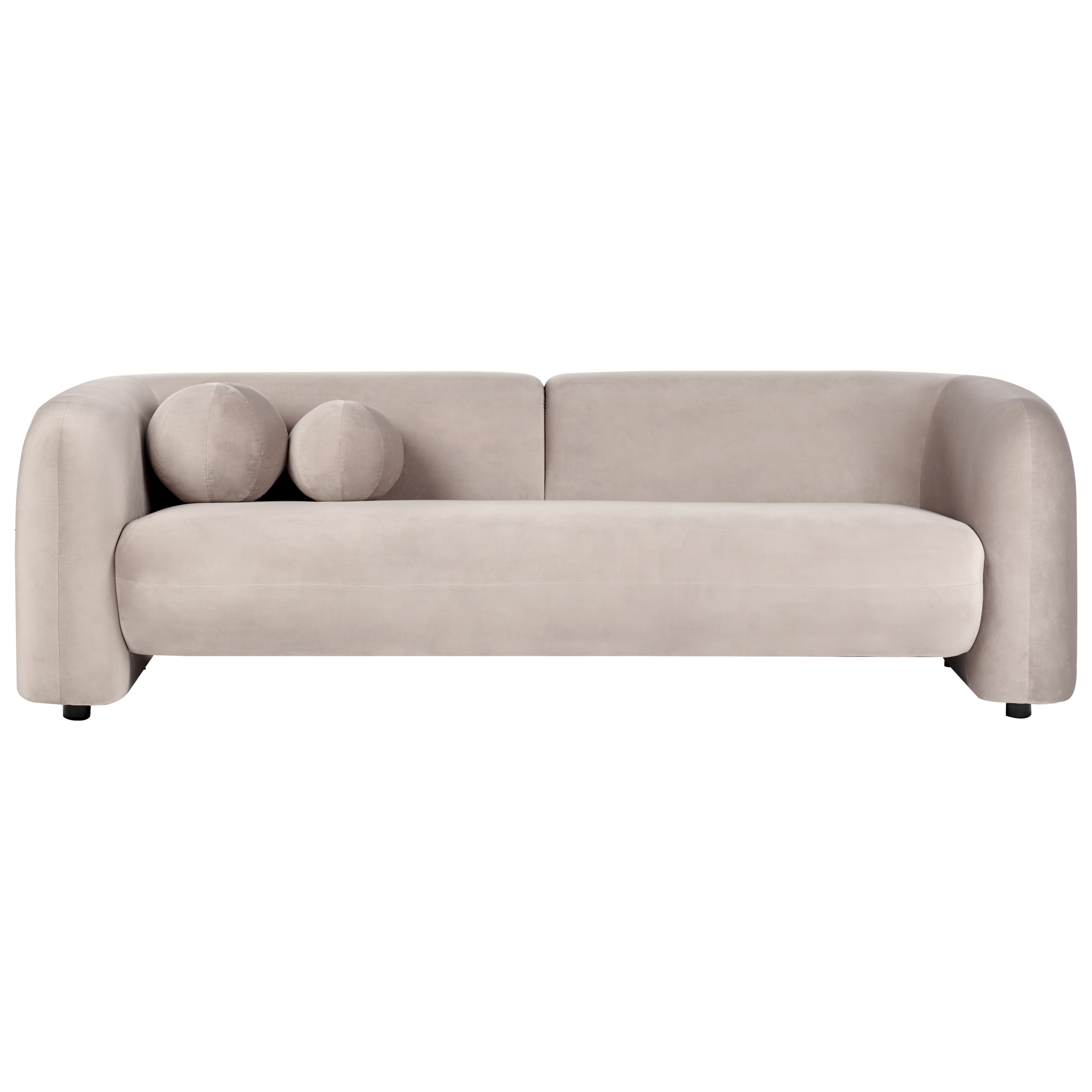 Soffa 3-sits LEIREN Sammet Taupe