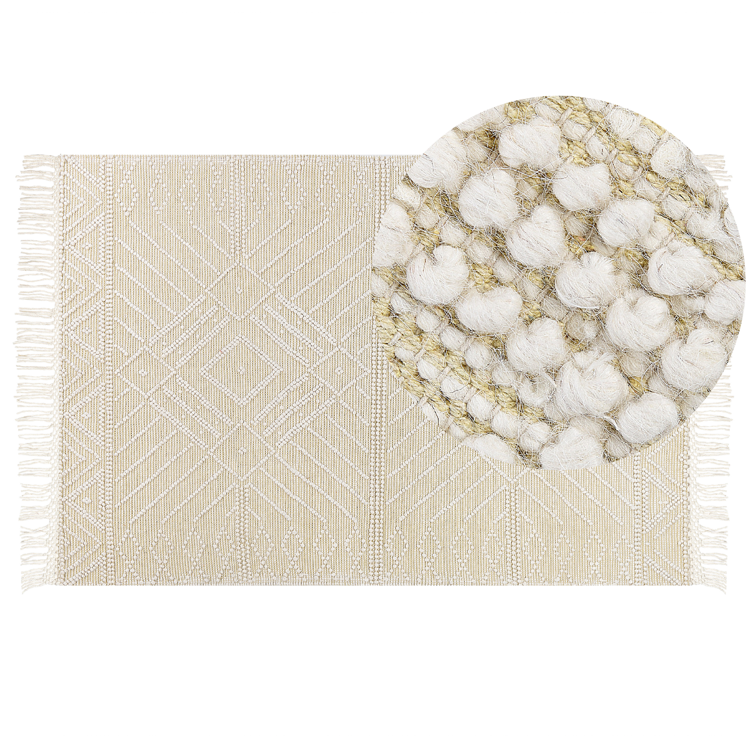 Matta MAVIKENT Beige 160 x 230 cm Ull