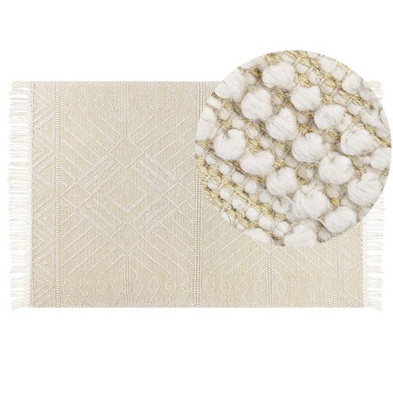 Matta MAVIKENT Beige 160 x 230 cm Ull