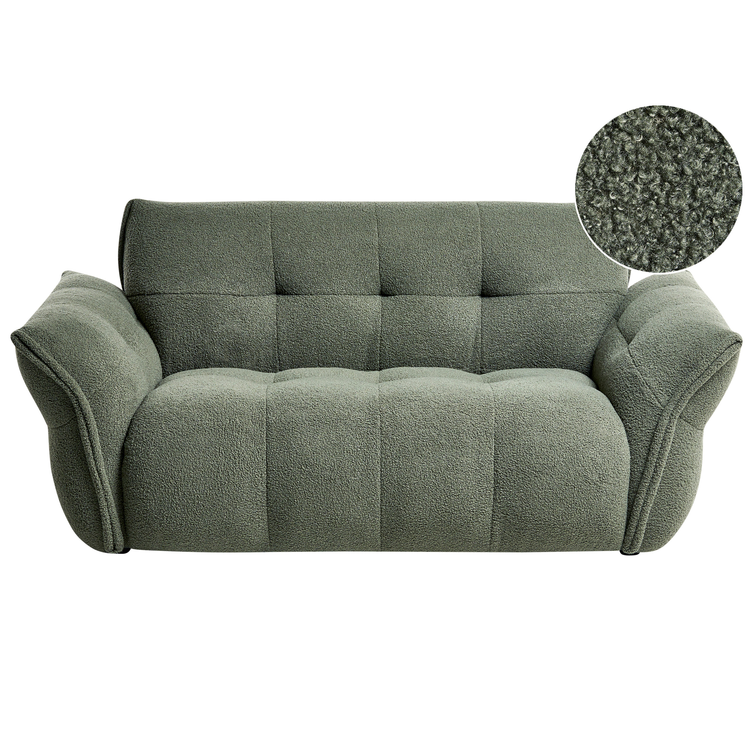 Soffa 2-sits HALBA Bouclé Grön