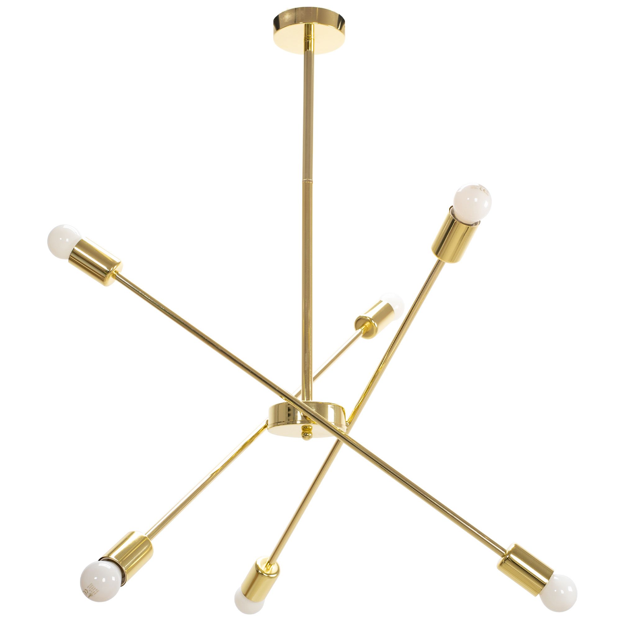 TOOLIGHT hängande taklampa APP1115-6CP Guld 57,5x72x57,5cm