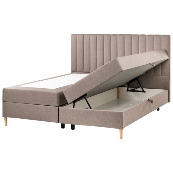 Kontinentalsäng med förvaring OFFICER Taupe 180 x 200 cm
