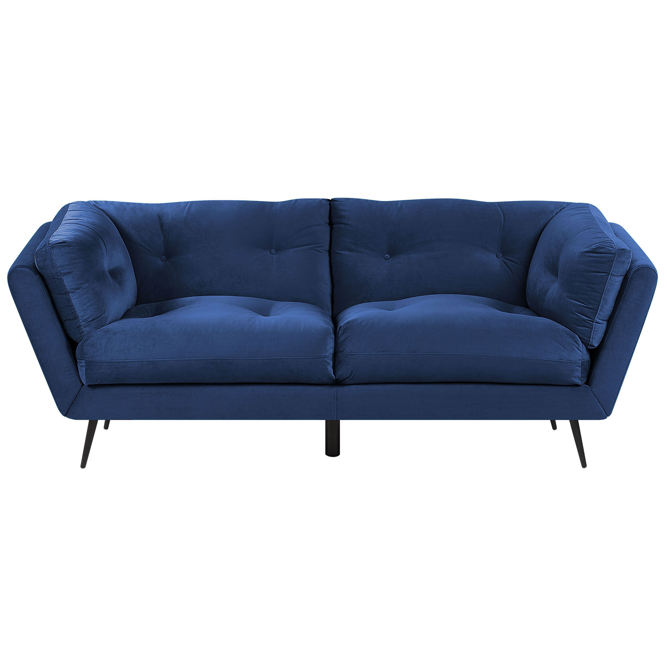 Soffa 3-sits LENVIK Sammet Marinblå