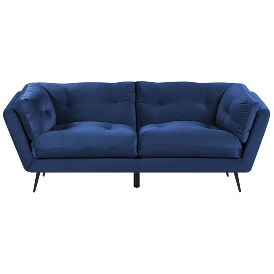 Soffa 3-sits LENVIK Sammet Marinblå