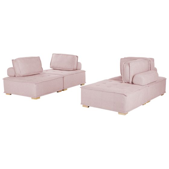 Modulär soffgrupp 4-sits TIBRO Rosa