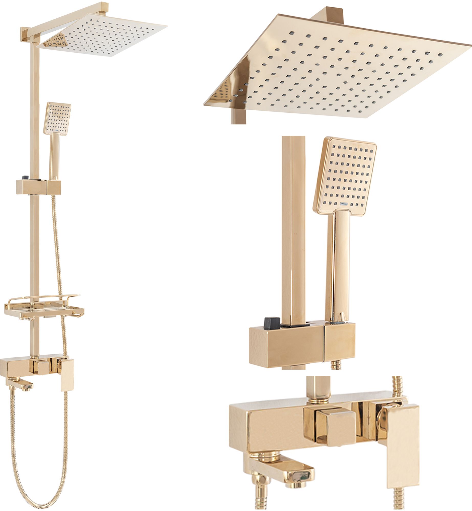 REA Duschset JACK Guld, 45x21,5x102cm