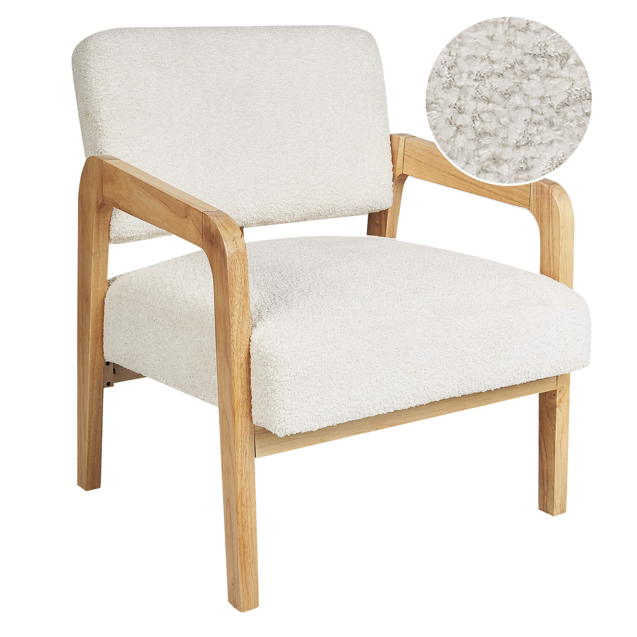 Fåtölj HJO Bouclé Off-White