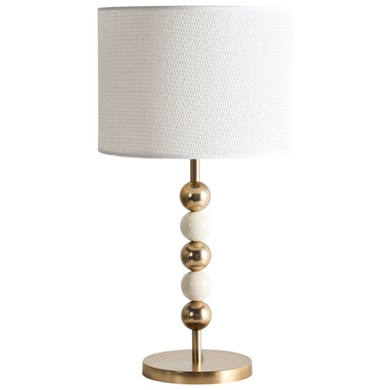Bordslampa LOKY Metall Mässing/Beige