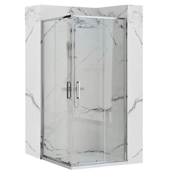 REA Duschkabin PUNTO 80x80 Krom, 78x78x190cm