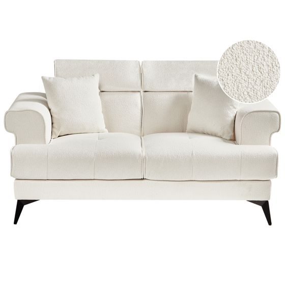 Soffa 2-sits SKIVE Bouclé Vit