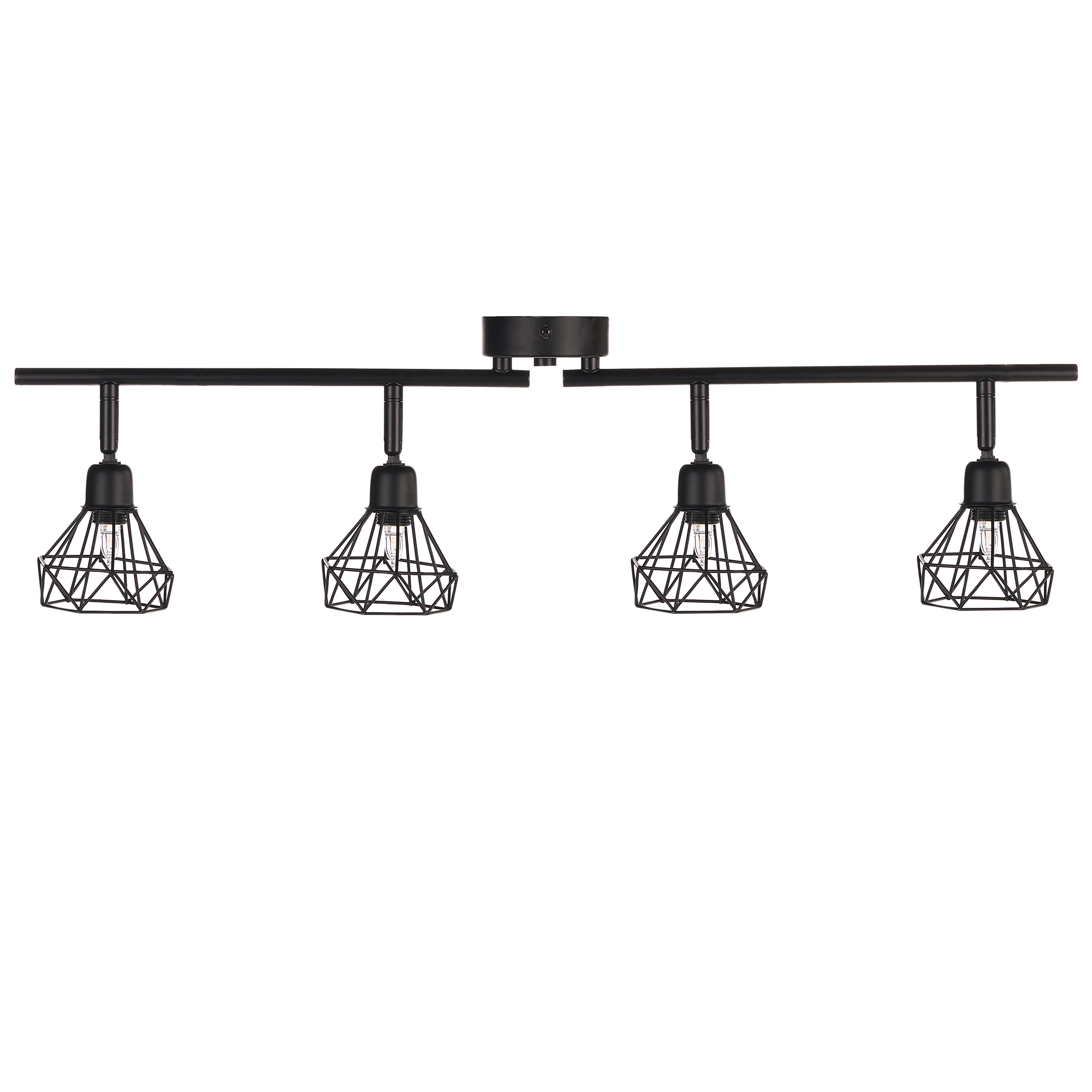 Spotlight med 4 lampor ERMA Justerbar Metall Svart