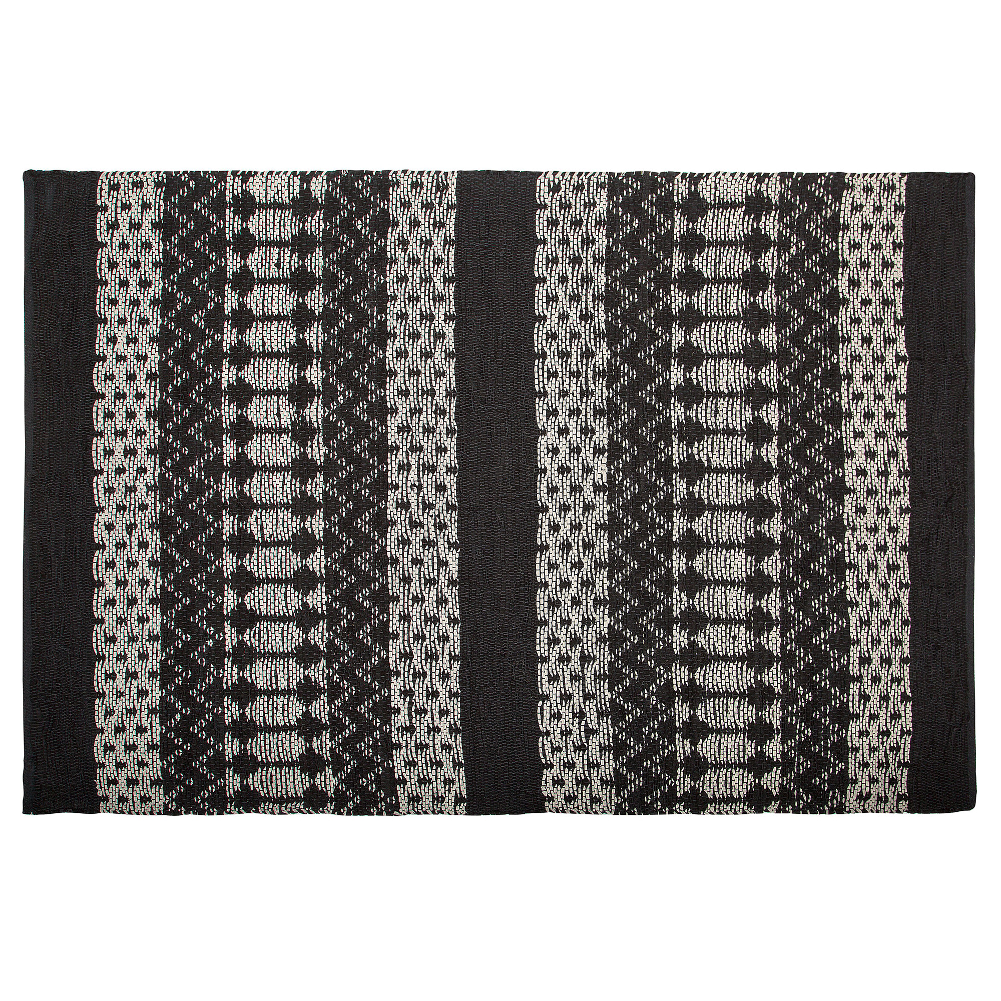 Matta SOKUN Svart 140 x 200 cm Läder