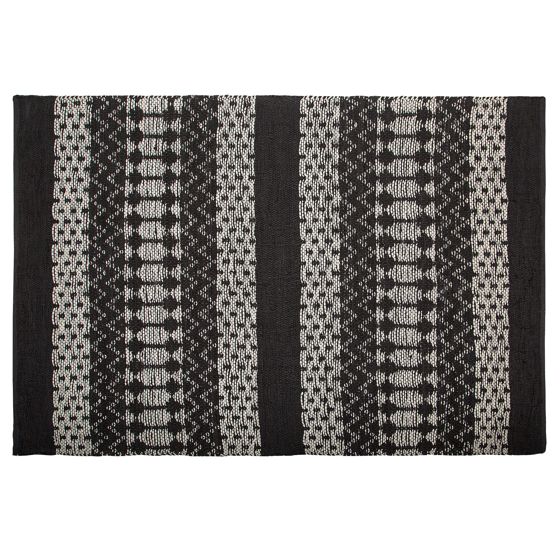 Matta SOKUN Svart 140 x 200 cm Läder