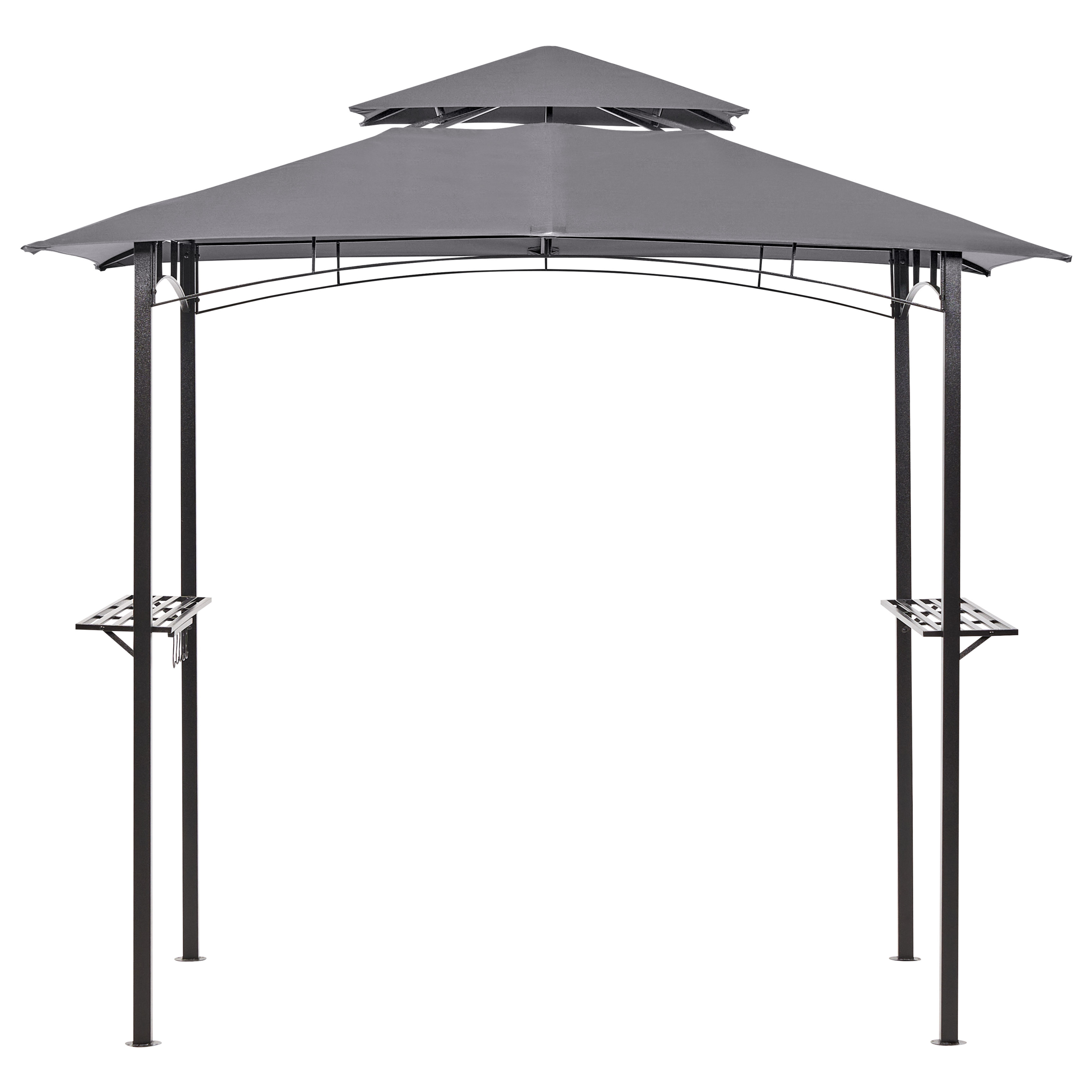 Paviljong NARO 240 cm 148 cm Metall Grå