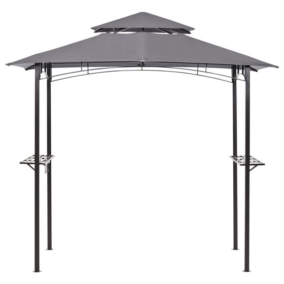 Paviljong NARO 240 cm 148 cm Metall Grå