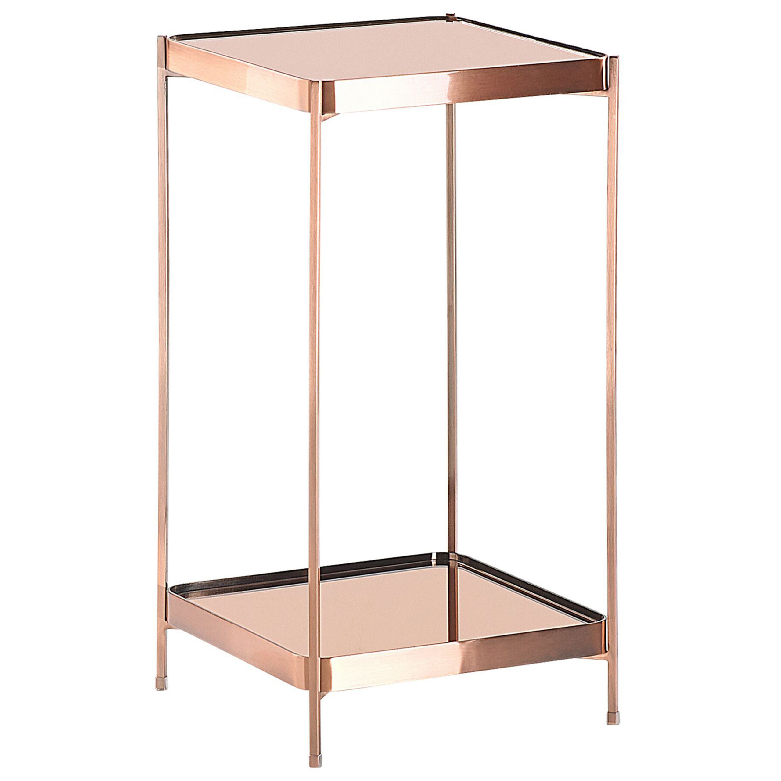 Sidobord ALSEA Härdat glas Koppar