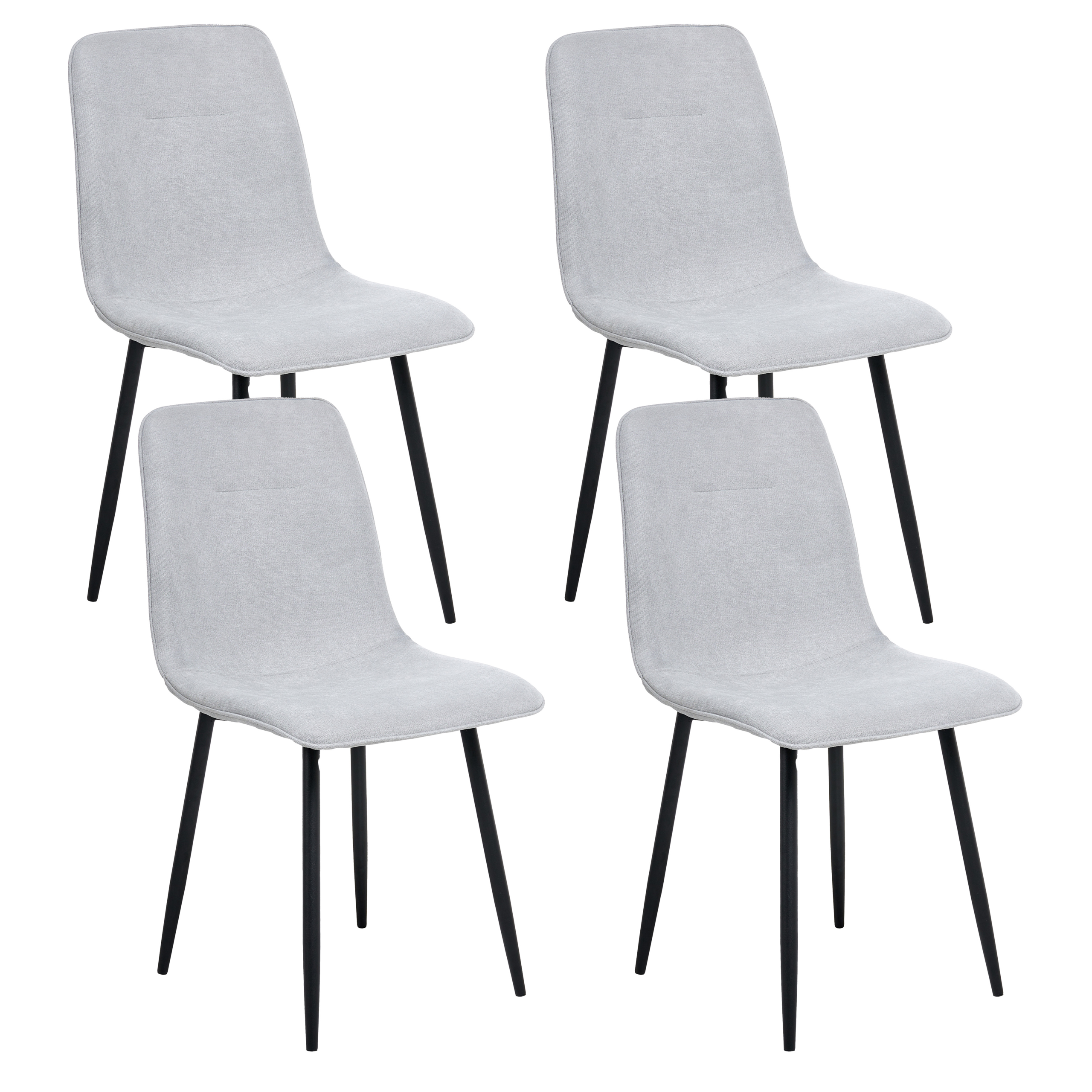 Set med 4 matstolar TUSCOLA Ljusgrå