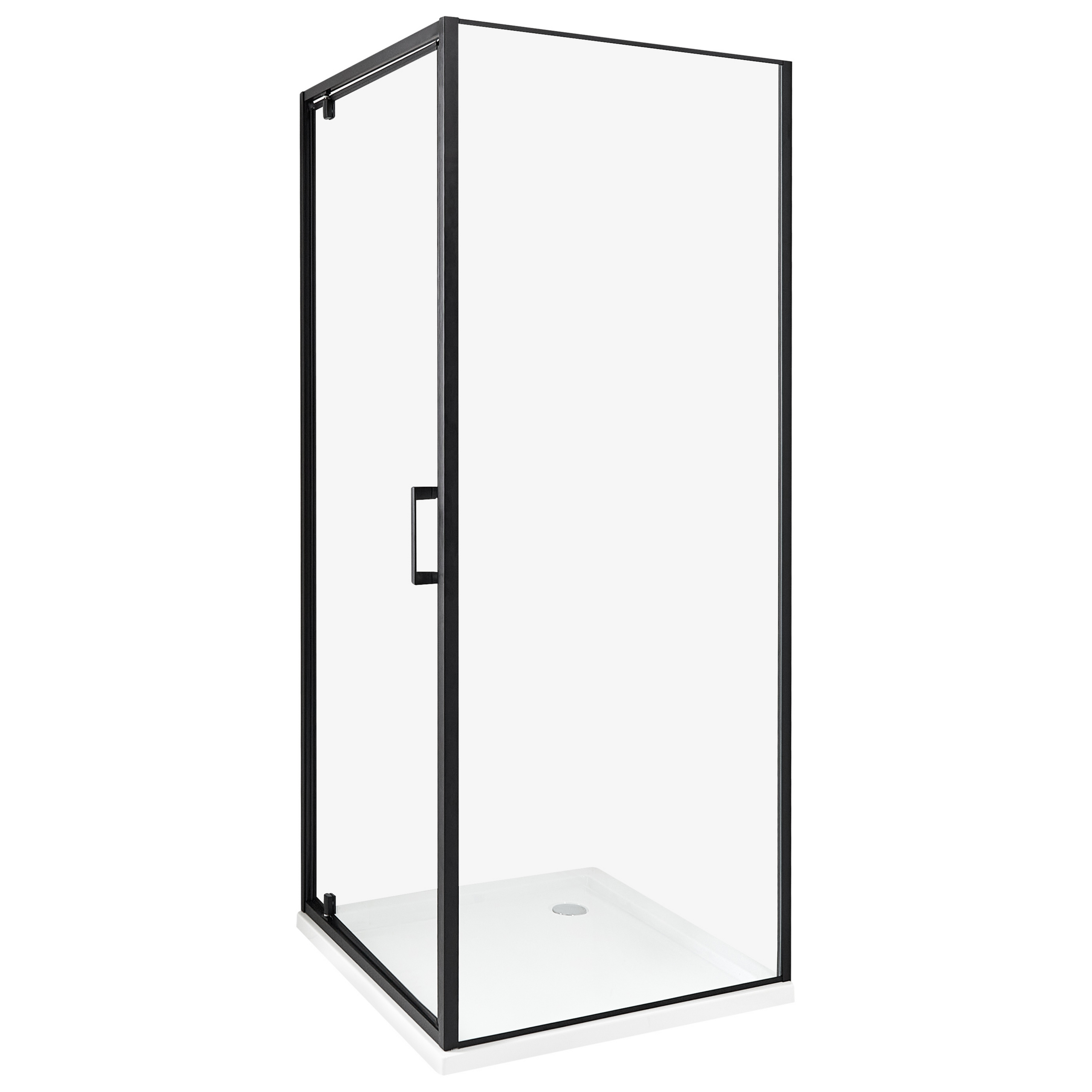 Duschväggar DARLI 700 x 700 x 1850 mm Svart