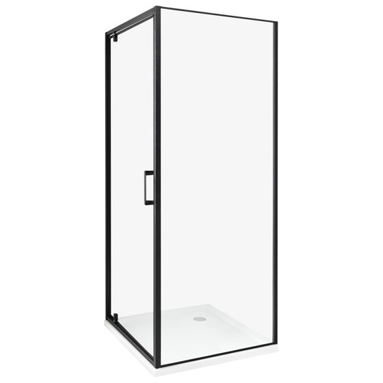 Duschväggar DARLI 700 x 700 x 1850 mm Svart