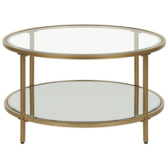 Soffbord BIRNEY Härdat glas Guld