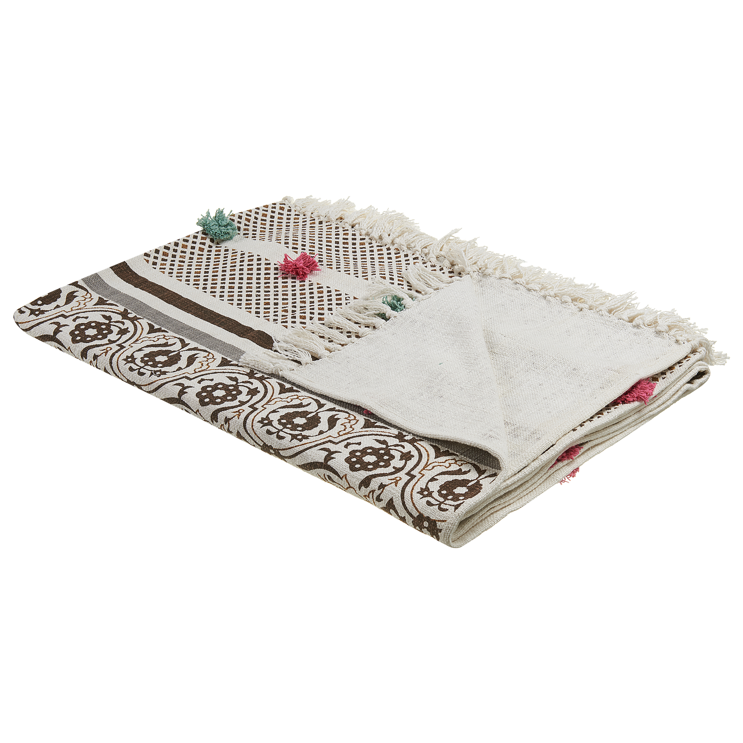 Pläd CHINSURAH Bomull 130 x 180 cm Brun