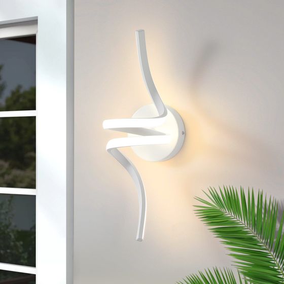 NETTLIFE modern, vit, 7W, LED-vägglampa, för trappor, varmvit, 3000 K