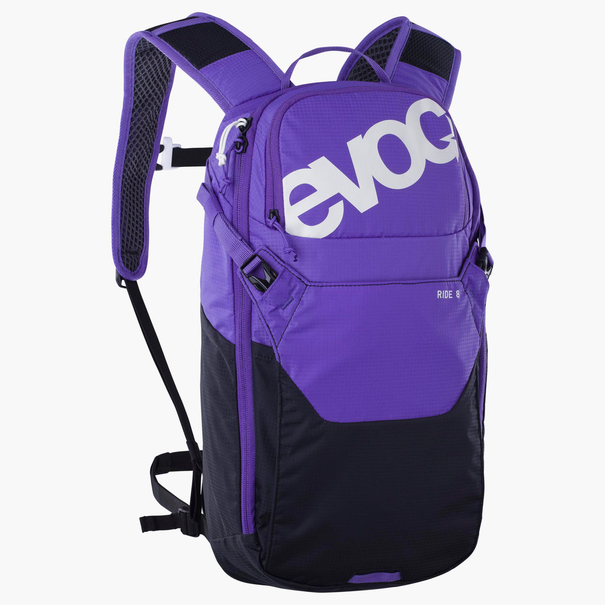 EVOC RIDE 8 -ryggsäck med 2 liters vätskeblåsa, svart-lila