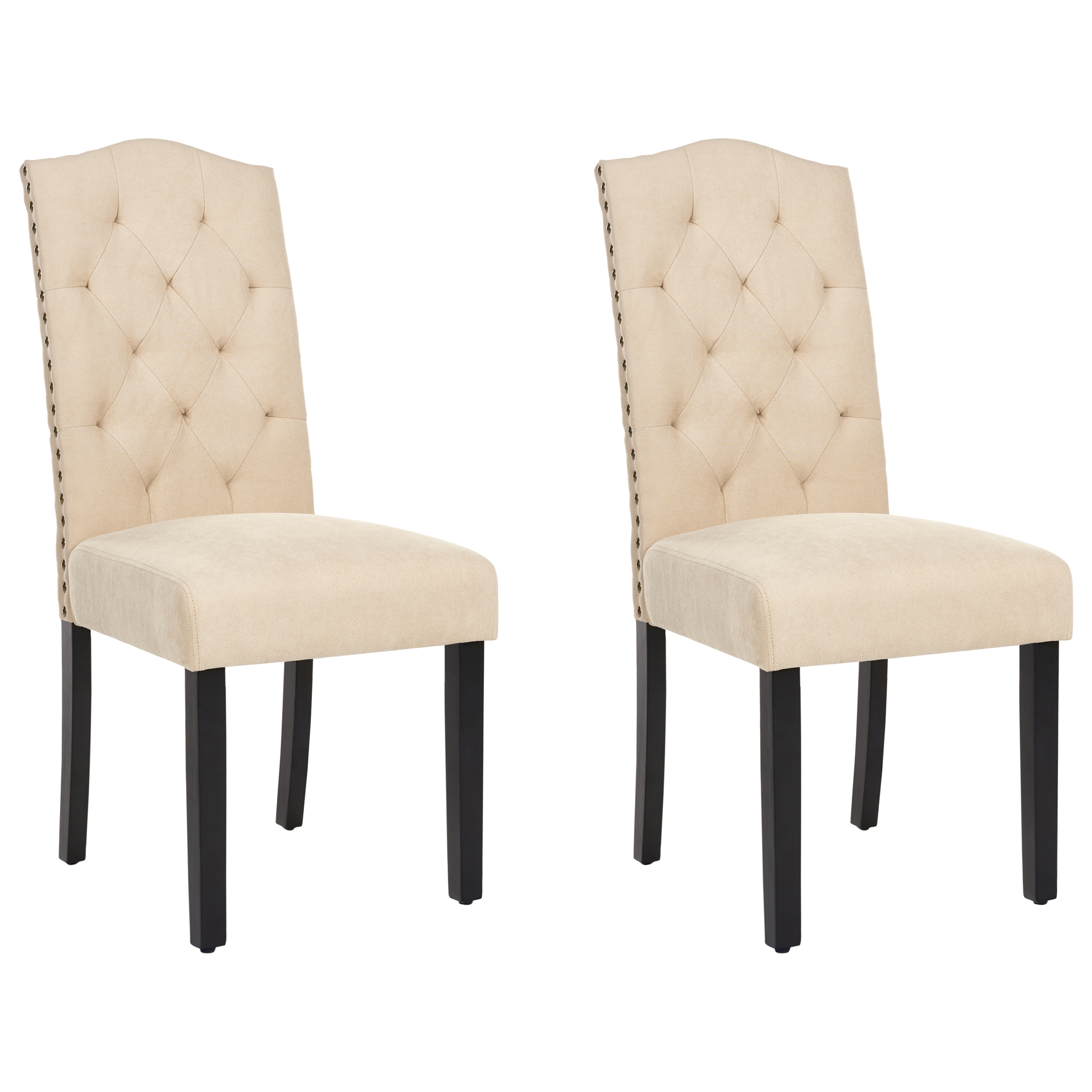 Set med 2 matstolar SHIRLEY Beige
