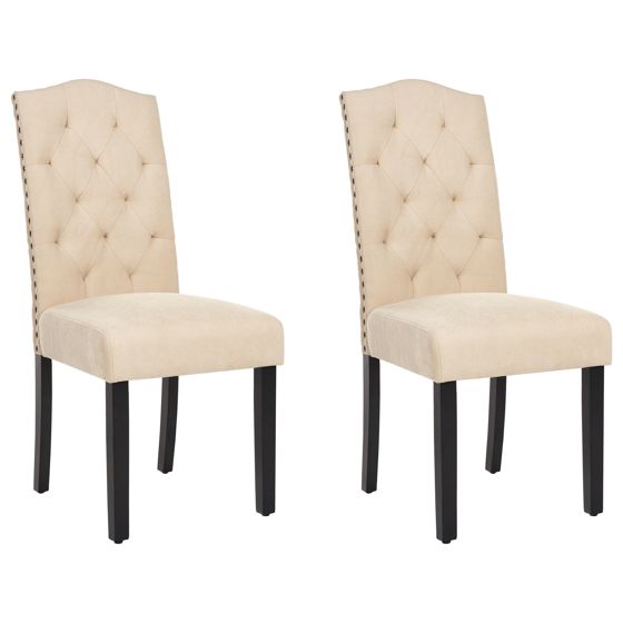 Set med 2 matstolar SHIRLEY Beige