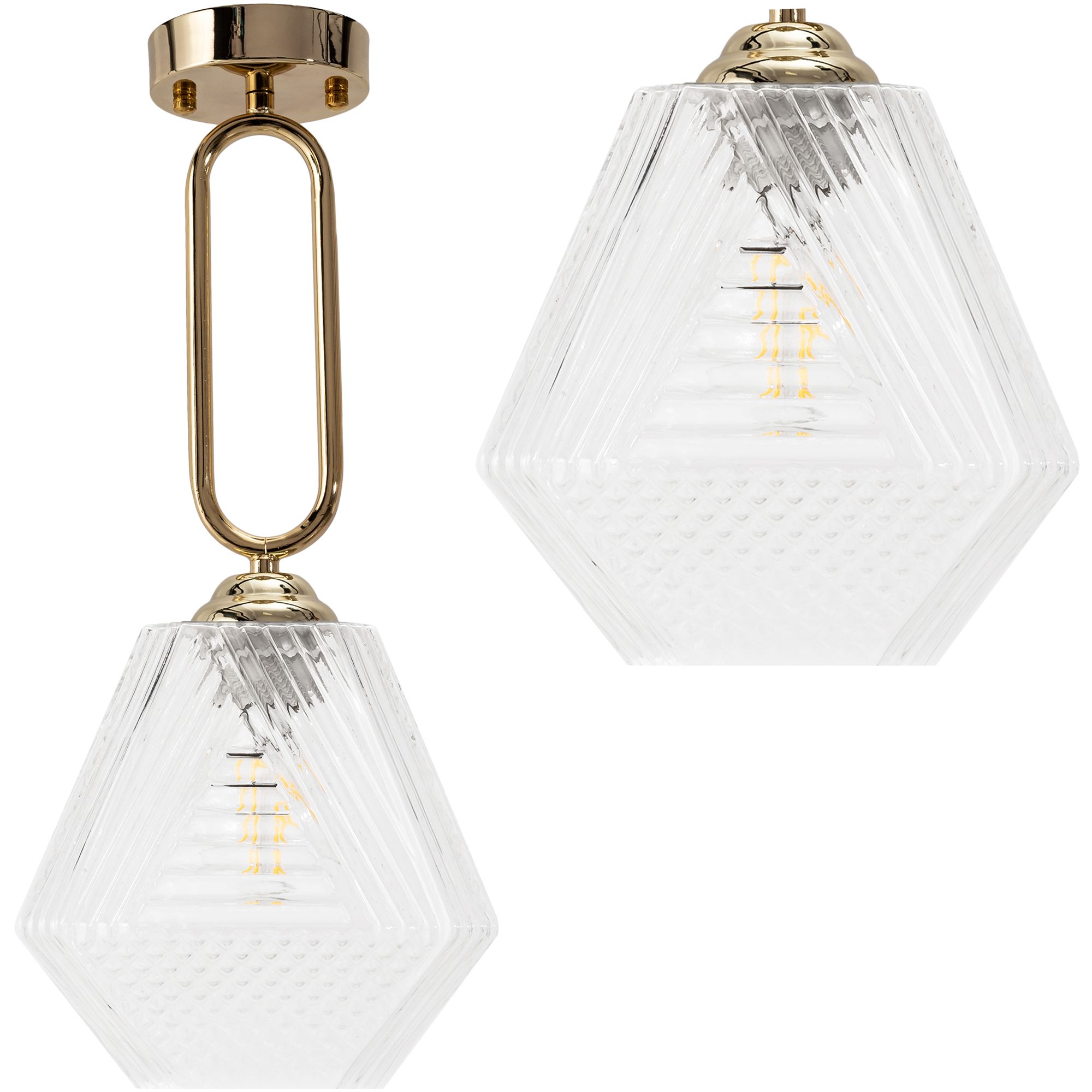 TOOLIGHT hängande taklampa APP1025-1CP Guld 47x20x47cm