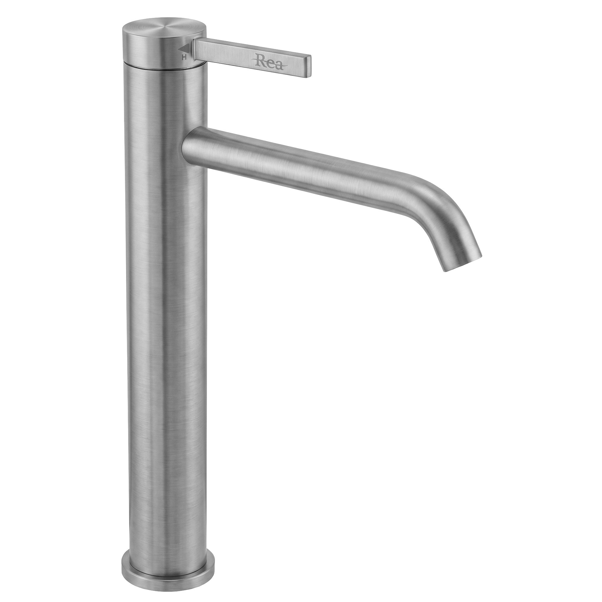 REA Tvättställsblandare Rivo Hög Borstad Nickel, 15,5x5x28cm