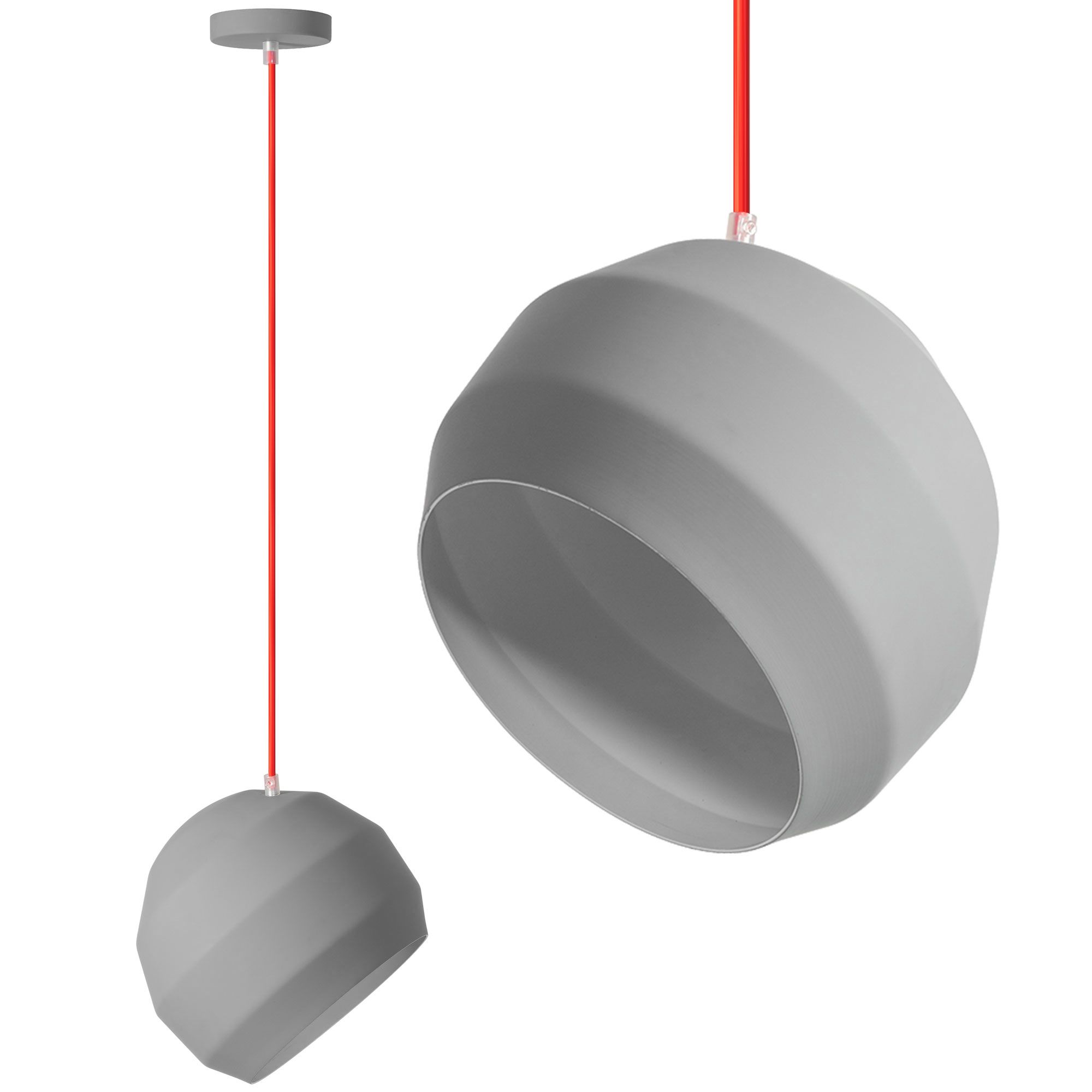 TOOLIGHT hängande taklampa APP382-1CP Grå 20,5x25x20,5cm