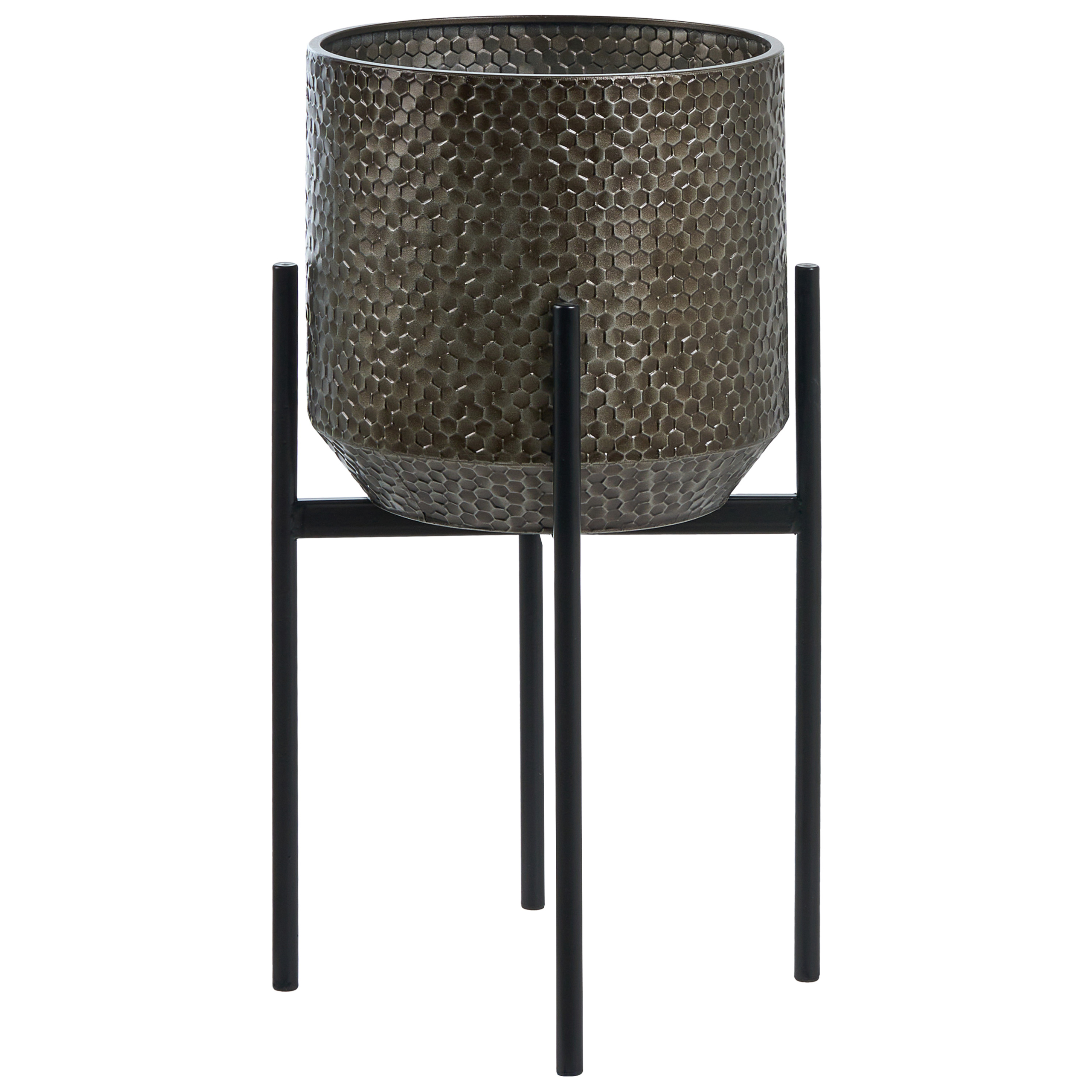 Upphöjd växtkruka ALDOVANDRA 34 cm Metall Svart