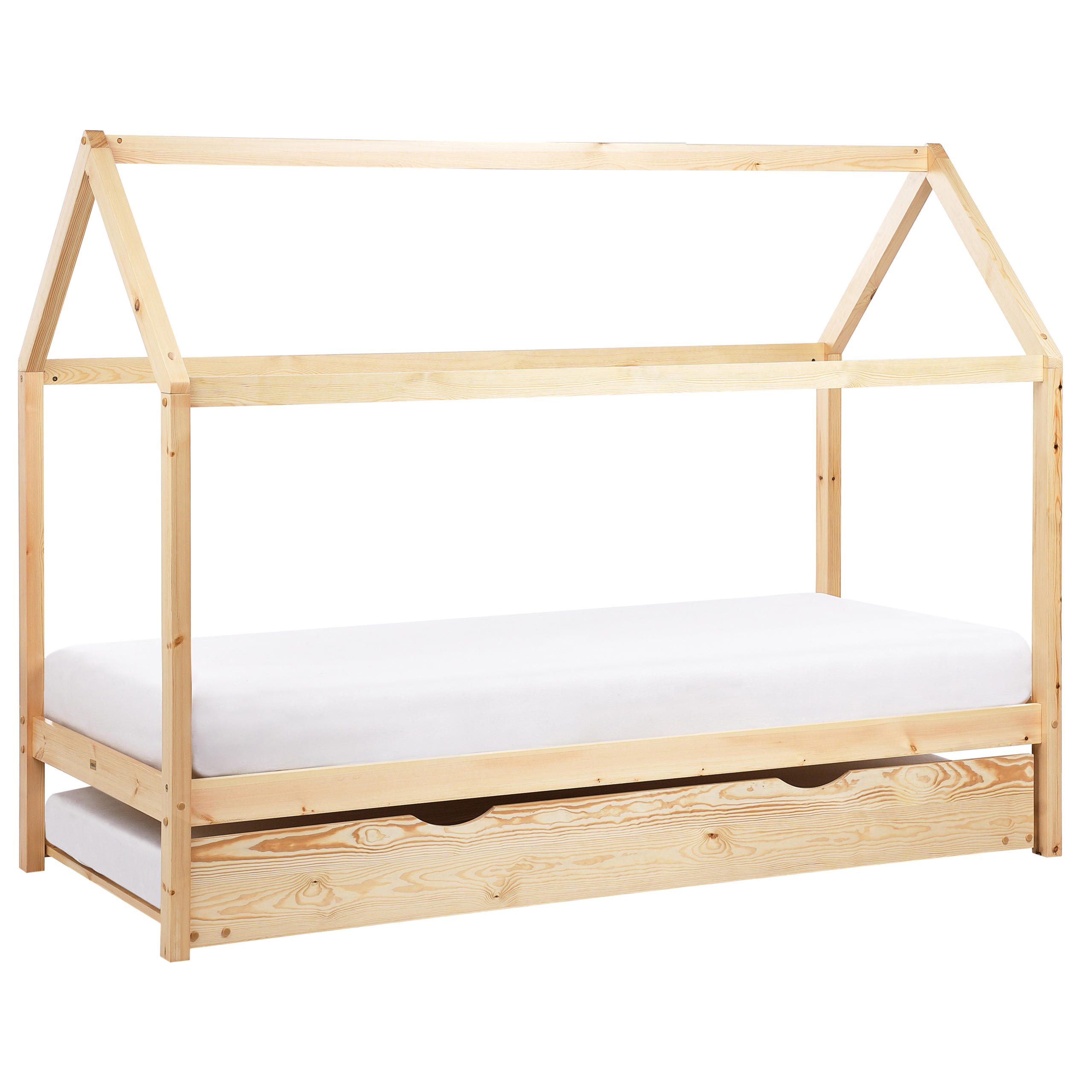 Utdragbar barnsäng Furu CRILLON 90 x 200 cm Ljusbrun