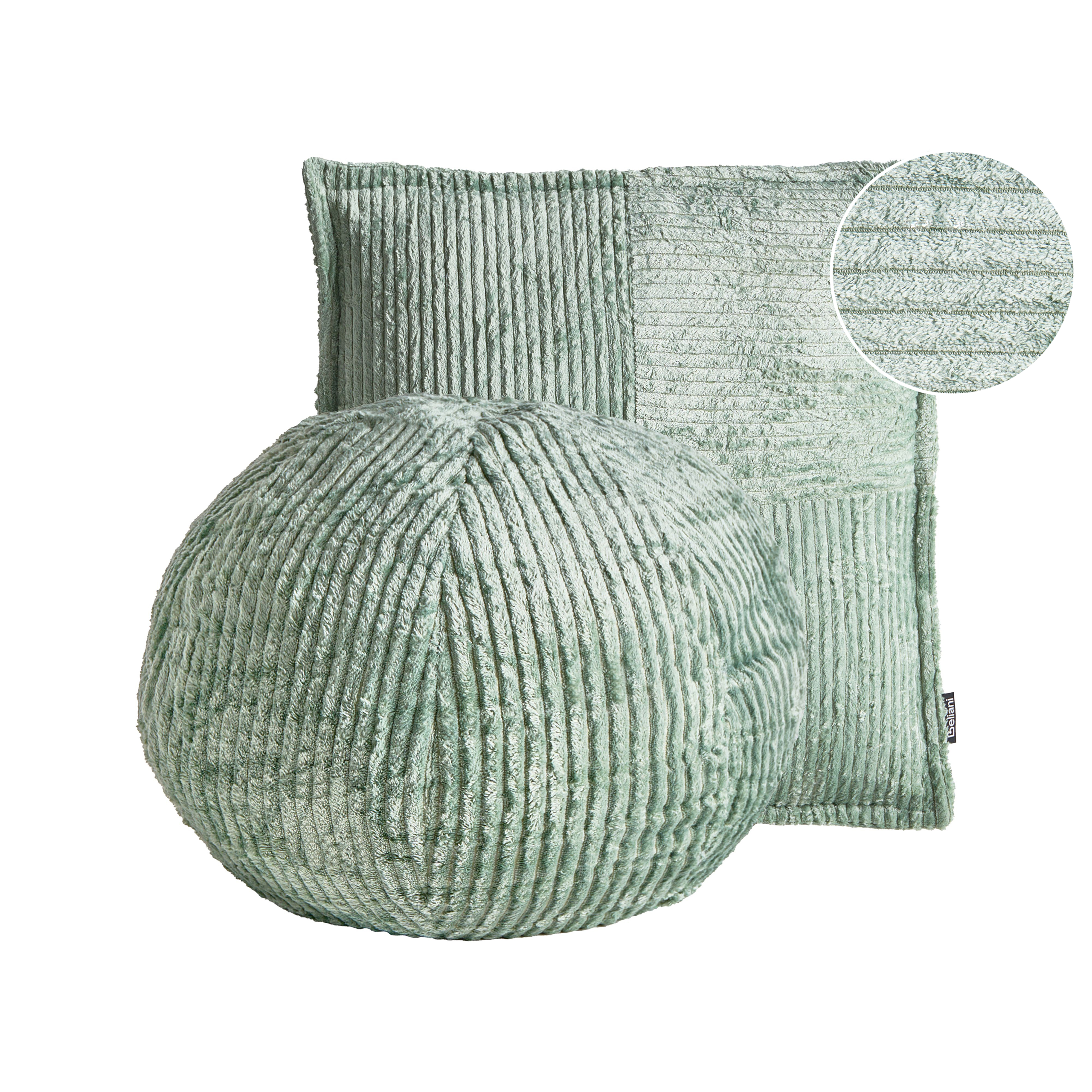 Set med 2 prydnadskuddar MARANTA 30 x 30 cm 45 x 45 cm Manchester Grön Monokromt