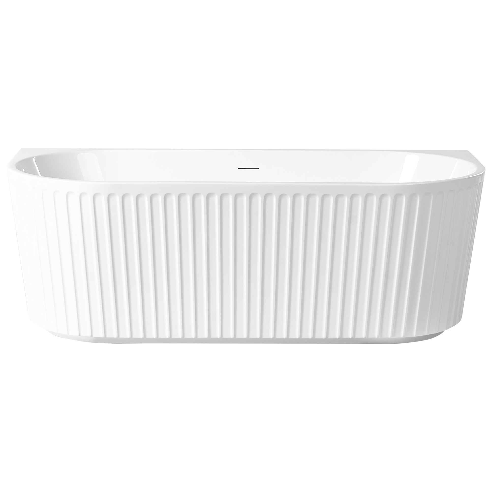 Badkar med rygg mot väggen SERENA 1700 x 800 mm Vit