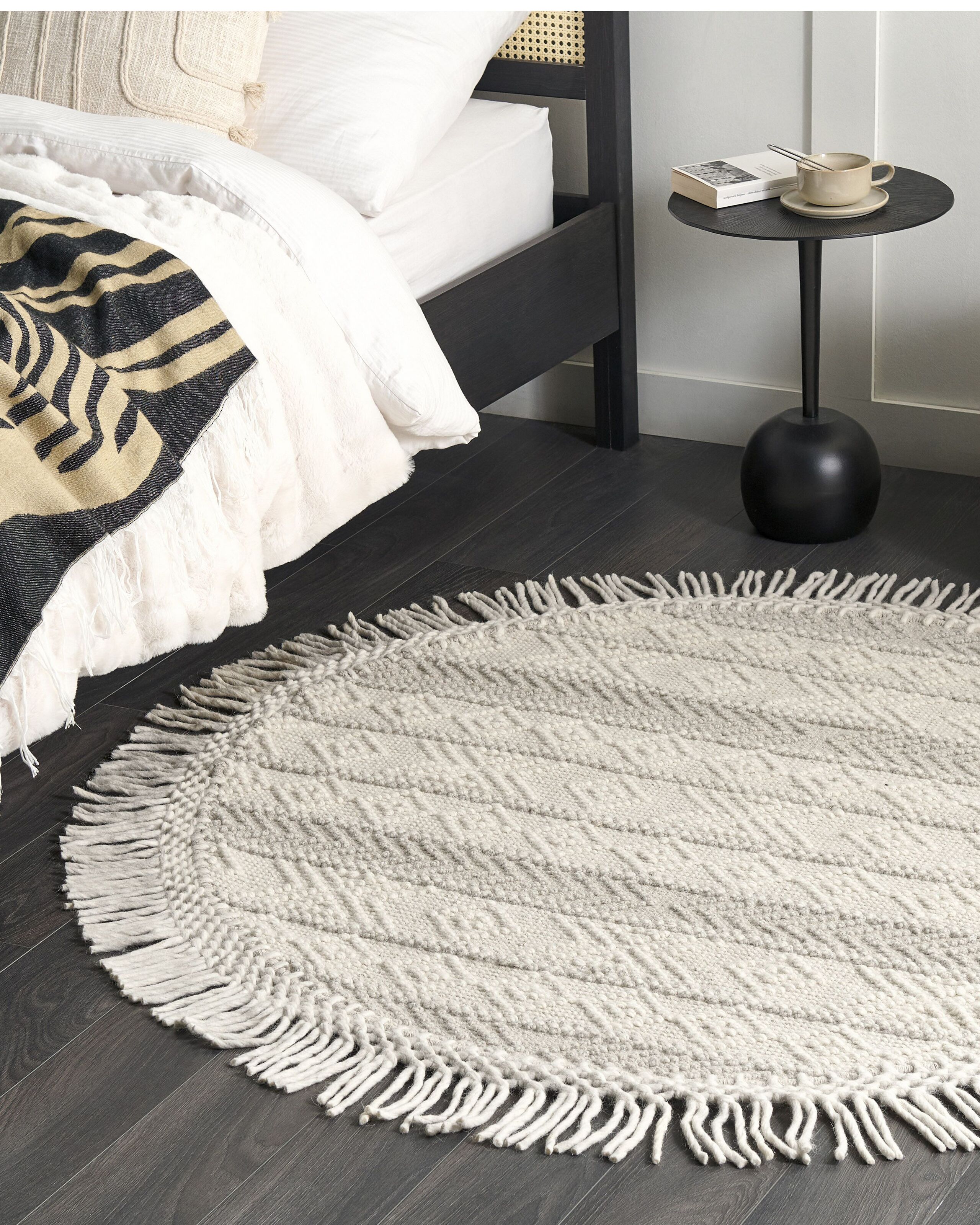 Matta BALTALAR Beige ø 140 cm Ull