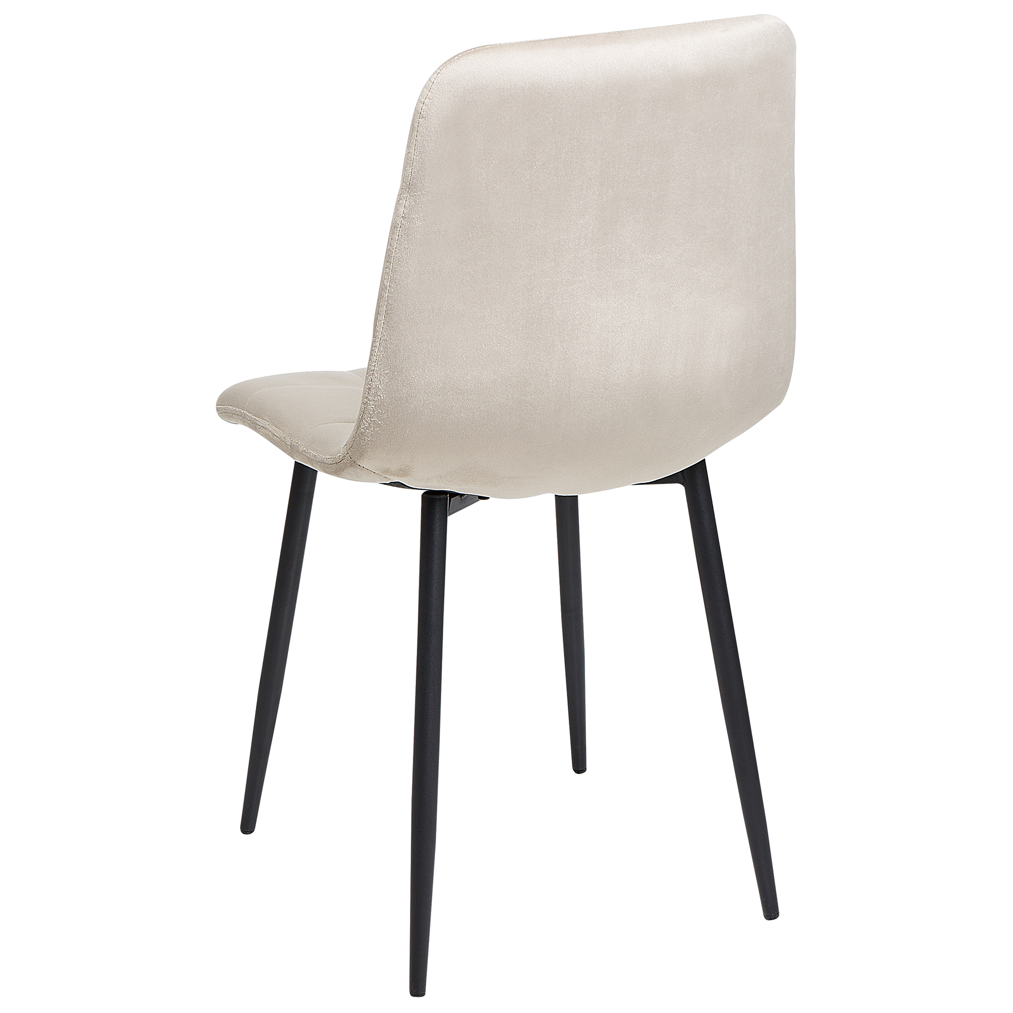 Set med 4 matstolar POWELL Sammet Beige