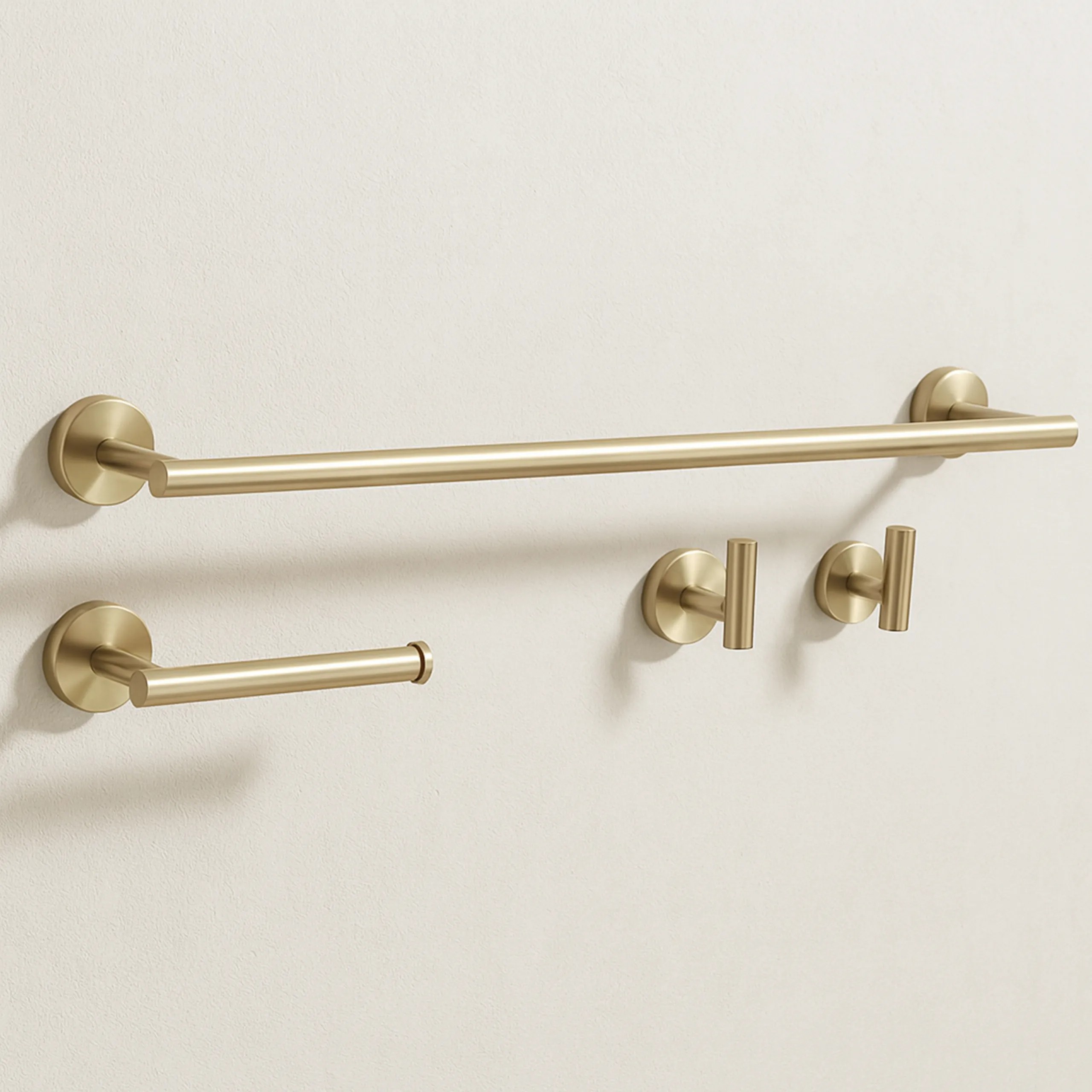 REA Set Med Badrumskrokar ARI Borstat Guld, 60x8x5cm