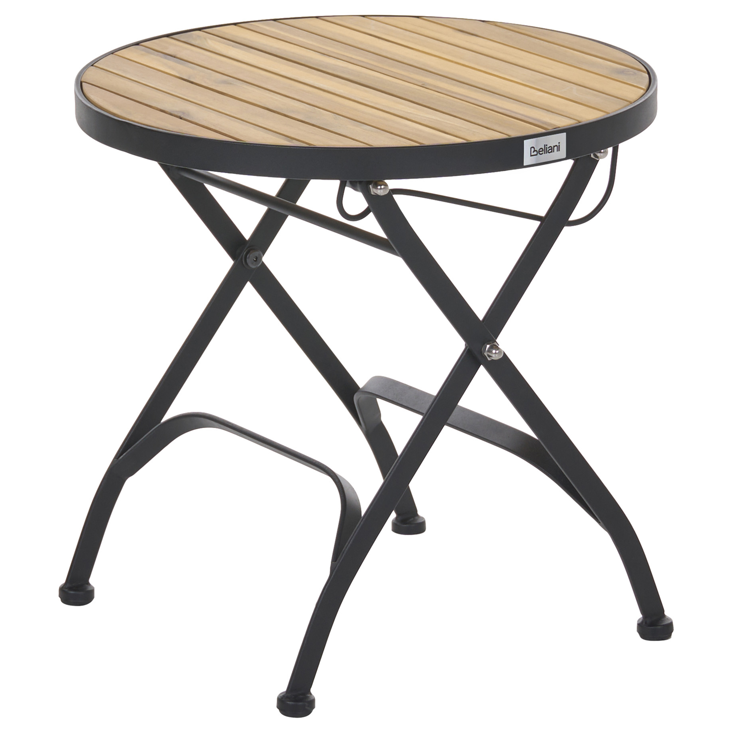 Sidobord för trädgården LASCARI 45 cm 45 cm Akaciaträ Ljusbrun